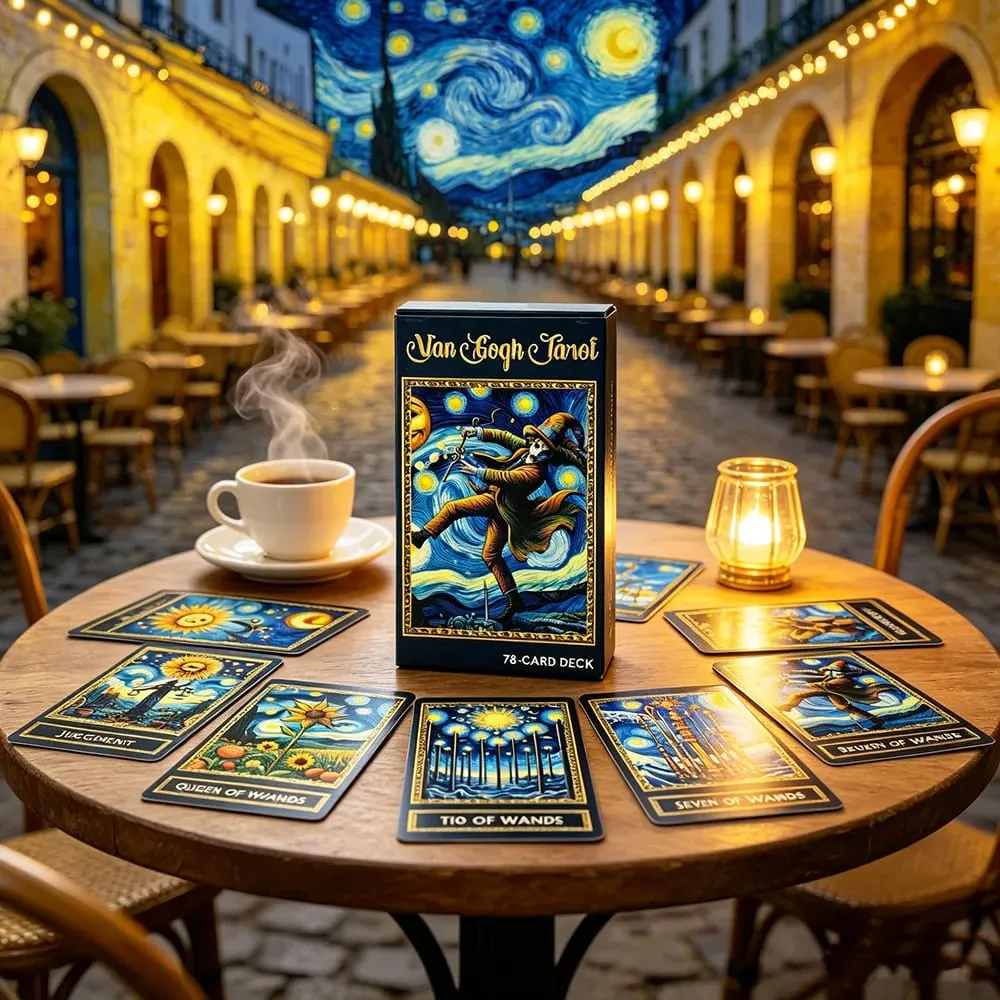 Van Gogh Tarot Cards 78 Post-Impressionist Painting Style Tarot Cards English Version Fortune Telling Divination Board Game Card — image 2