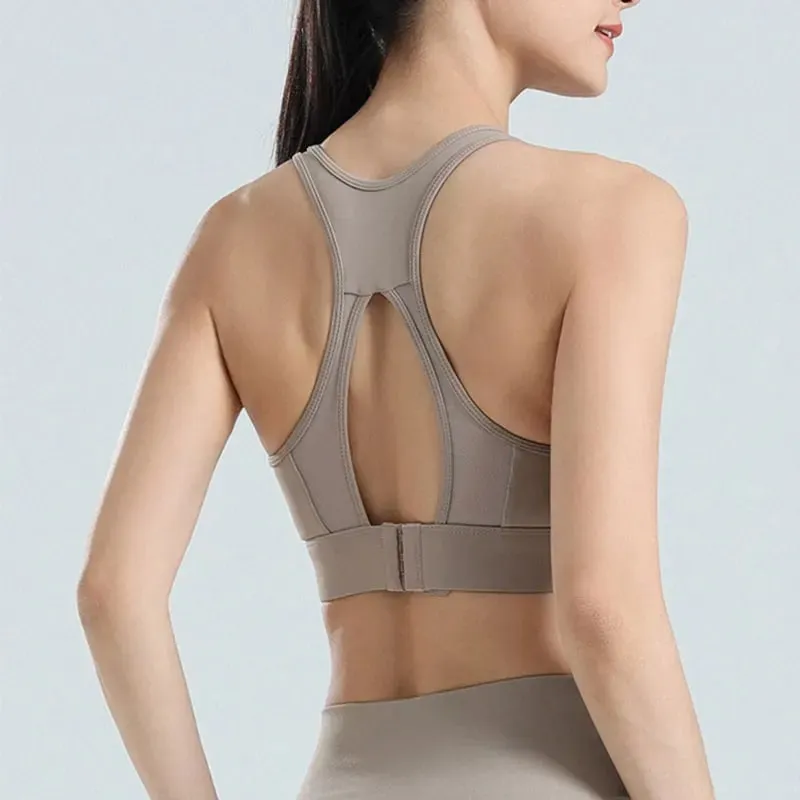 Sexy Back Yoga Crop Top Bra Inner Padded Fitness Tank Top Elastic Sport Bra Gym Vest Running Yoga Professional Workout Vest — image 12