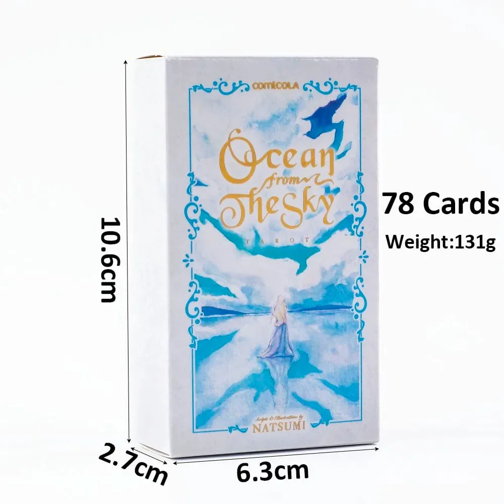 10.3*6cm Hand-Painted Watercolor Tarot Deck - Ocean From The Sky 78 Cards for Meditation & Intuitive Guidance — image 2