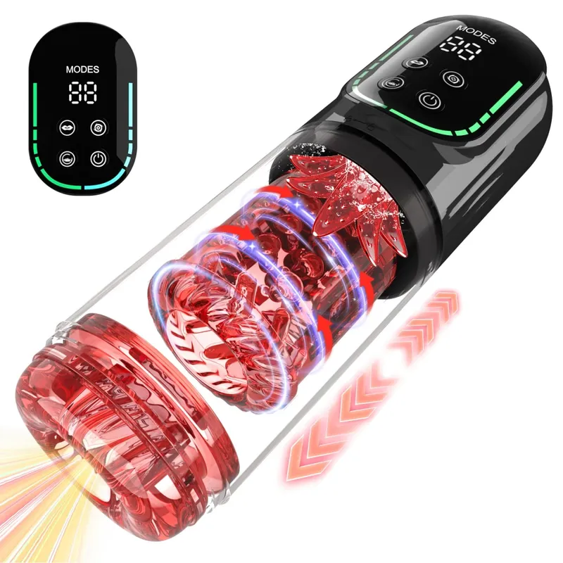 Copo masturbador masculino telescópico automático, sucção vibratória, masturbação, vagina, boquete, brinquedos sexuais adultos para homens
