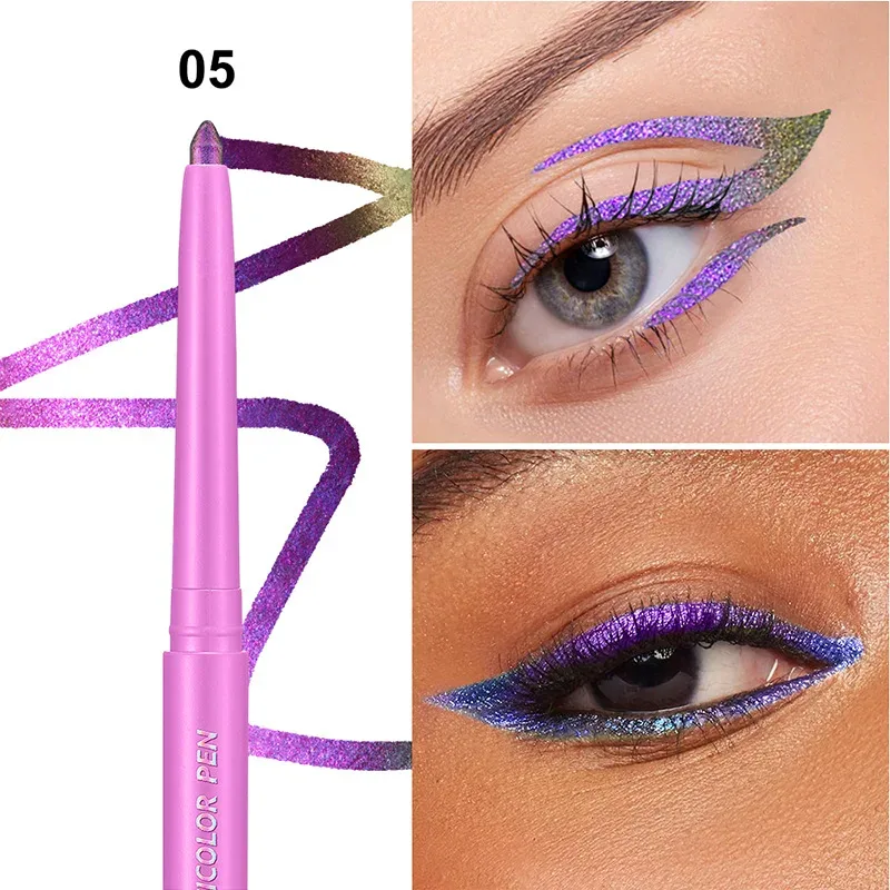 Color-changing Eyeshadow Stick Multi Chrome Eyeliner Waterproof Long Last Smooth Cream Gel Liner Eye Makeup Glitter Eye Shadow — image 11