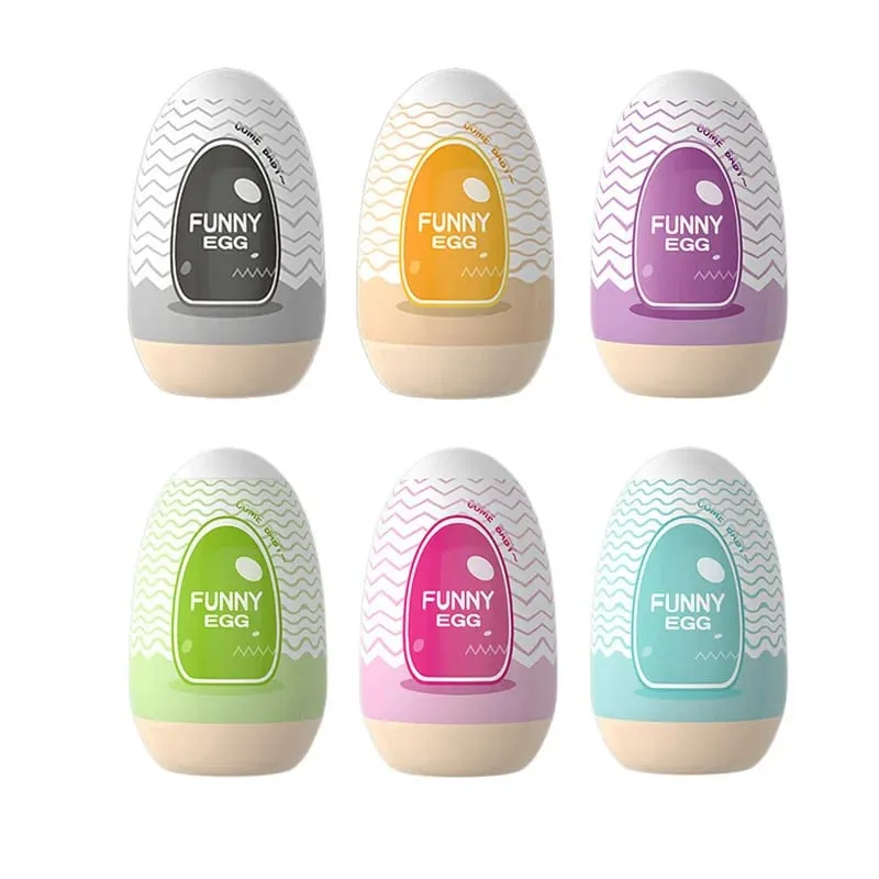 Egg Portable Stimulator Penis Massager Soft Rubber Adult Sex Toys para sa Mga Lalaki Makatotohanang Vagina Pocket Pussy Mini Cups Masturbator — image 1