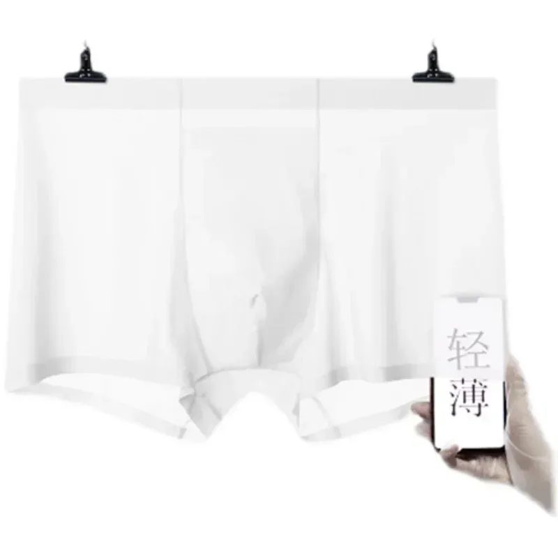 3PCS Mataas na Kalidad ng Panlalaking Ice Silk na Kasuotang Panloob sa Tag-init na Manipis Makahinga na Seamless na Panty Sexy na Panlalaking Panloob na Plus Size — image 4
