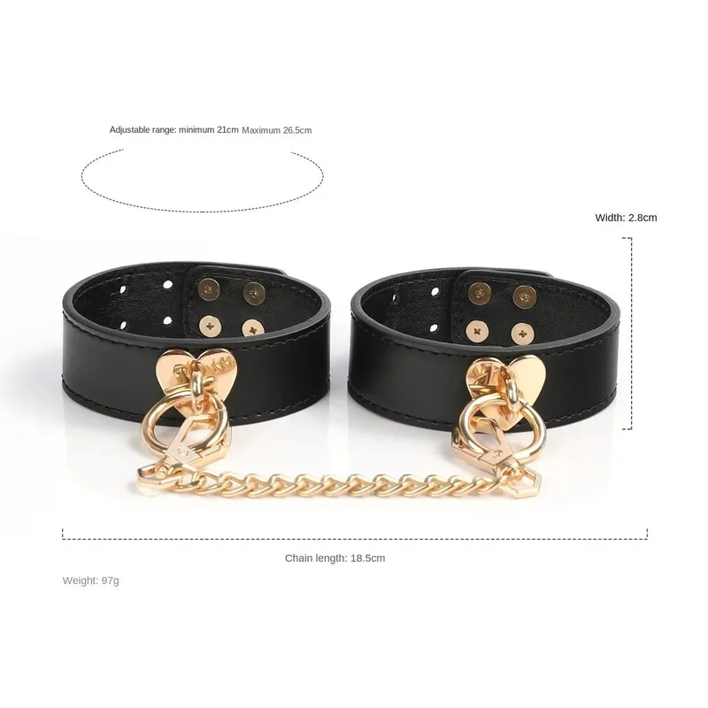 Conjunto de roleplay de escravo, algemas de couro, tornozelo, máscara de mordaça, chicote, coleira, brinquedos sexuais para mulheres, casais, kit de bondage bdsm — image 11