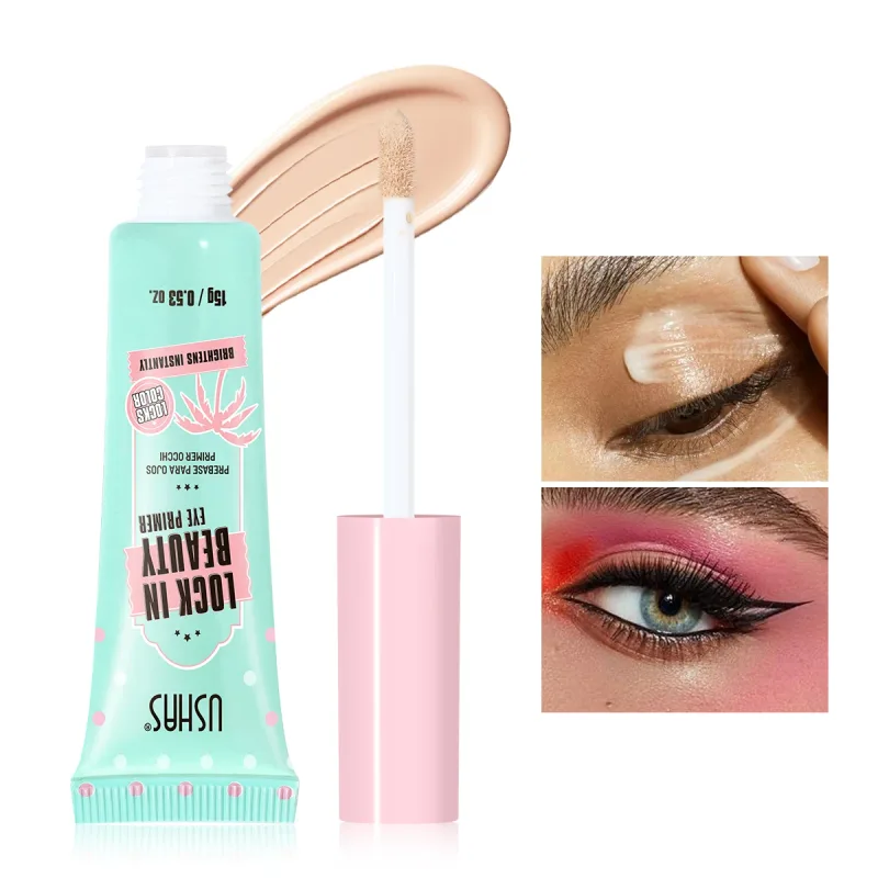 Lock In Beauty Lidschatten-Primer, langlebig, wischfest, erhellt die Augenfarbe, glatte Basis, unsichtbarer Augen-Make-up-Primer
