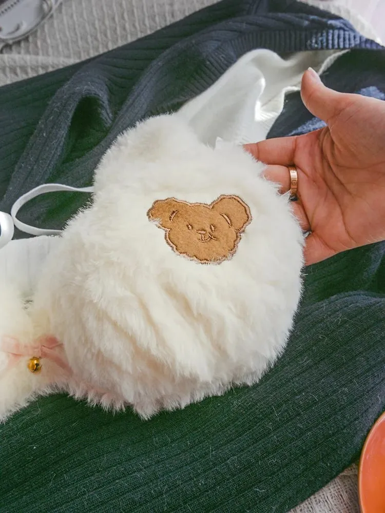 Women Winter Cartoon Plush Comfortable And Adorable Girl Bra Sexy Hot Lingerie Sexy Bras Soft Cute Bear Japanese-style Lingerie — image 5
