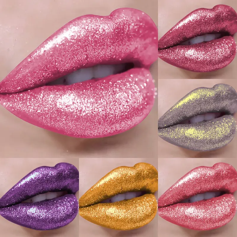 18 Χρώματα Diamonds Glitter Lip Gloss Μεγάλης διάρκειας Αδιάβροχο Υγρό Κραγιόν Pearl Shining Lip Color Sparking Lip Makeup Women — image 2