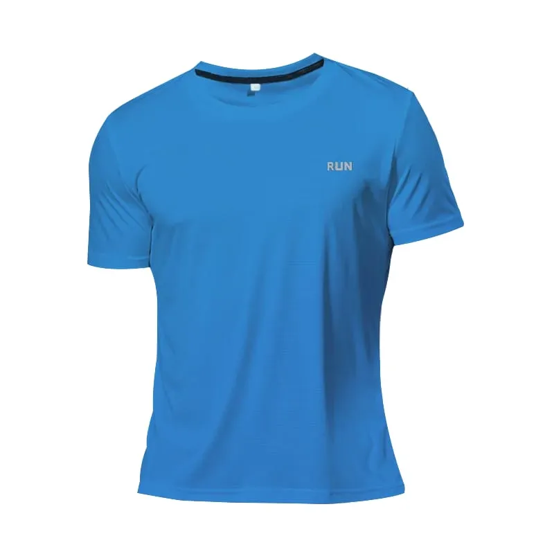 Men's Quick Dry Sports T-Shirt Short Sleeve Breathable Moisture Wicking Lightweight Gym Running Workout Top