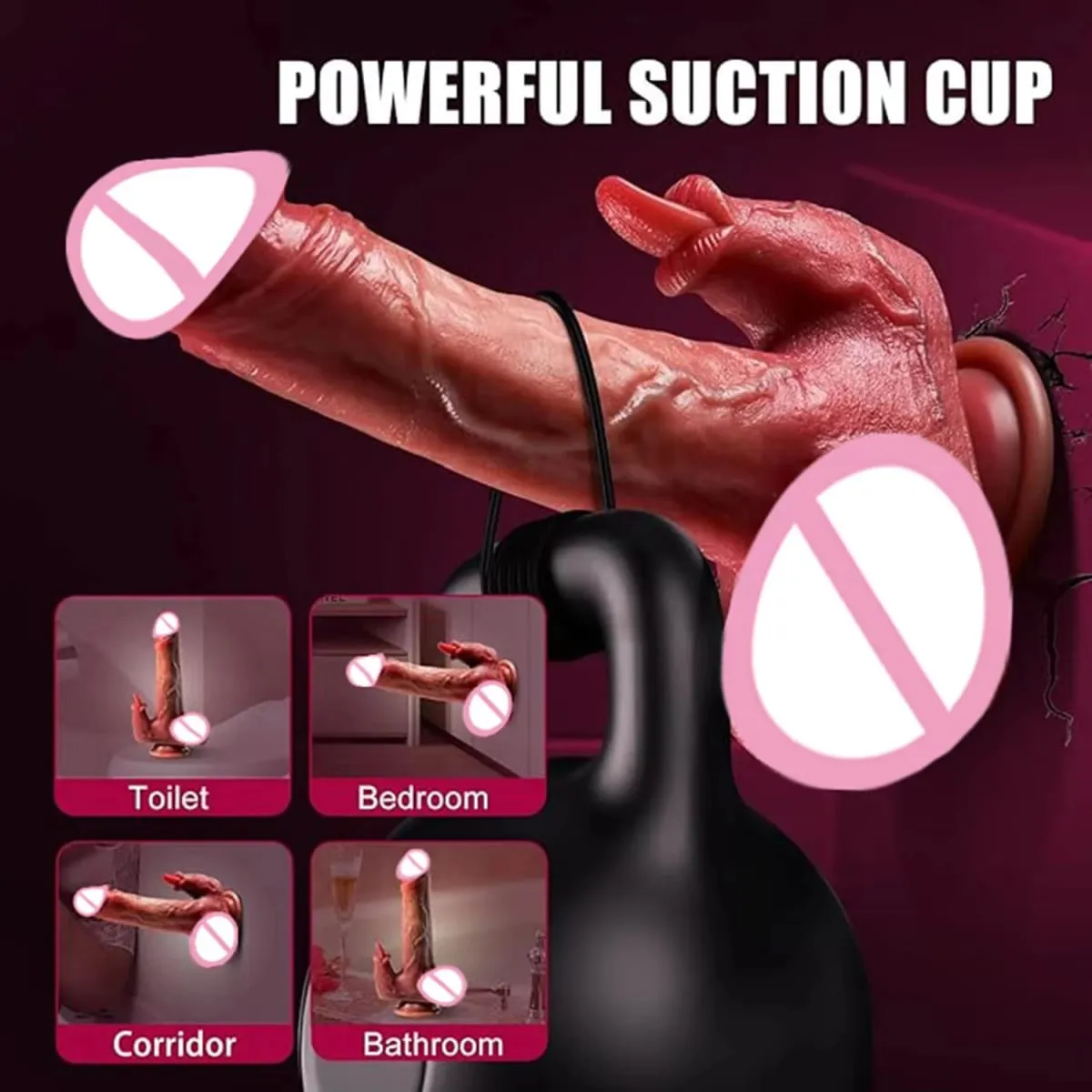 Sexy Thrusting Dildo Vibrator Remote Control Tongue Licking Clitoris Penis Sex Toys Vagina For Women Masturbation Adult Supplies — image 4