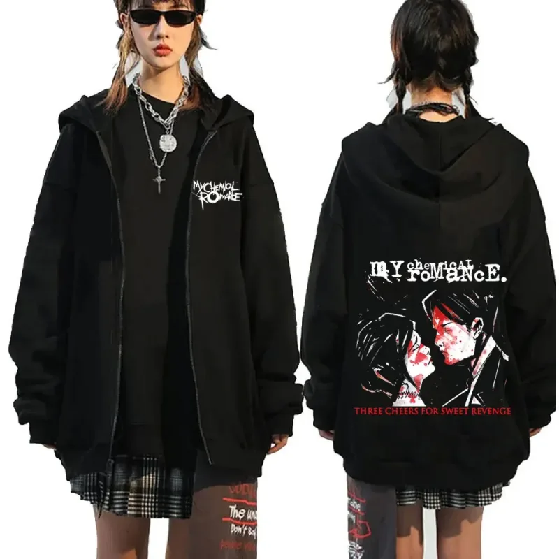 Rock Band My Chemical Romance Mcr Dead Zipper Hoodie Black Parade Punk Emo Zip Up Sweatshirt Men Fashion Vintage Hip Hop Hoodies — image 8