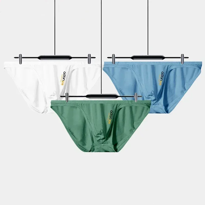 Men Modal Low‑Rise Briefs Sexy Solid Color Simple Triangle Underwear Sports Breathable Comfortable Male Panties — image 3