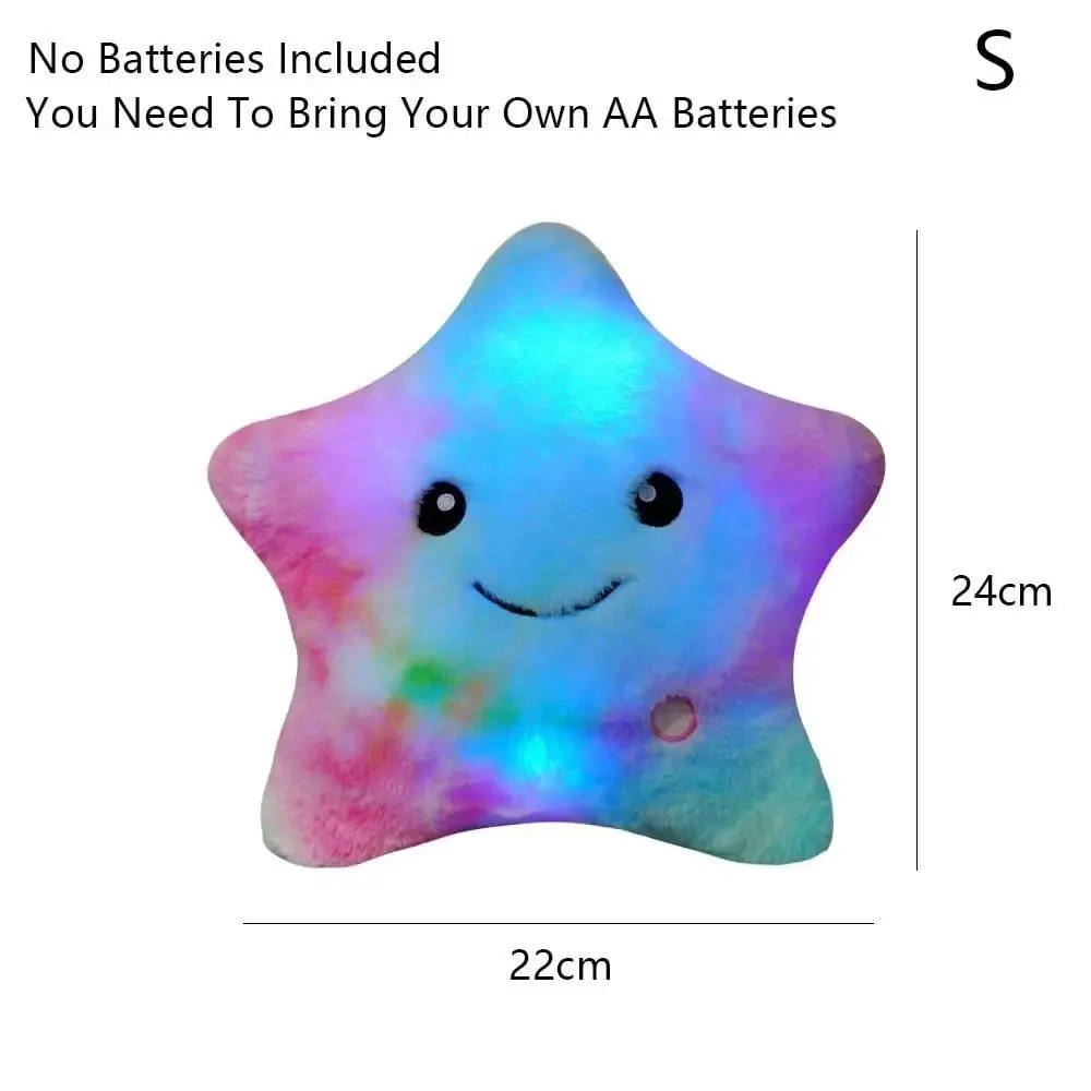 Cute LED Electronic Star Plush Toy Star Soft LED Star Doll Toy Home Decoration Baby Kid Toys Soft Star Pillow — image 6