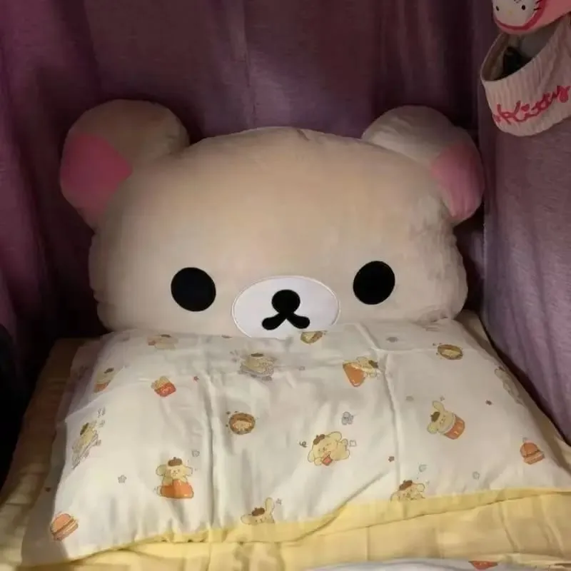 Rilakkuma Bear Plush Pillow Dual Sided Large Soft Bedside Cushion Nap Pillow Dormitory Stuffed Doll Birthday Gifts For Fan — image 9