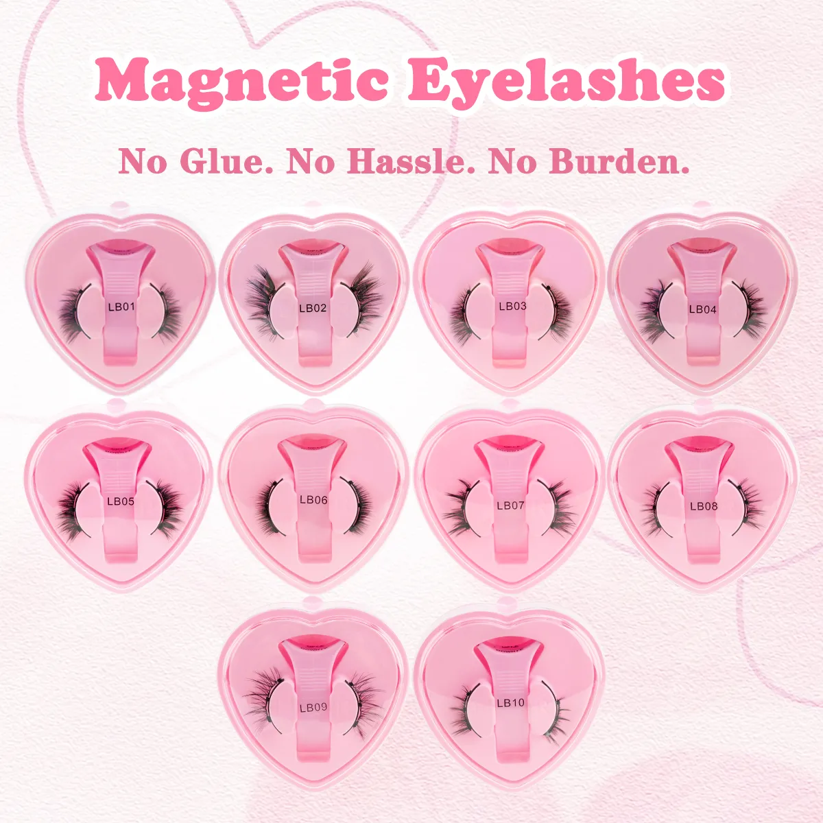 1 Pair Magnetic Eyelashes Fluffy Soft False Lashes With Tweezers Makeup Tool Magnetic Lashes Natural Faux 3D Mink Eyelashes — image 6
