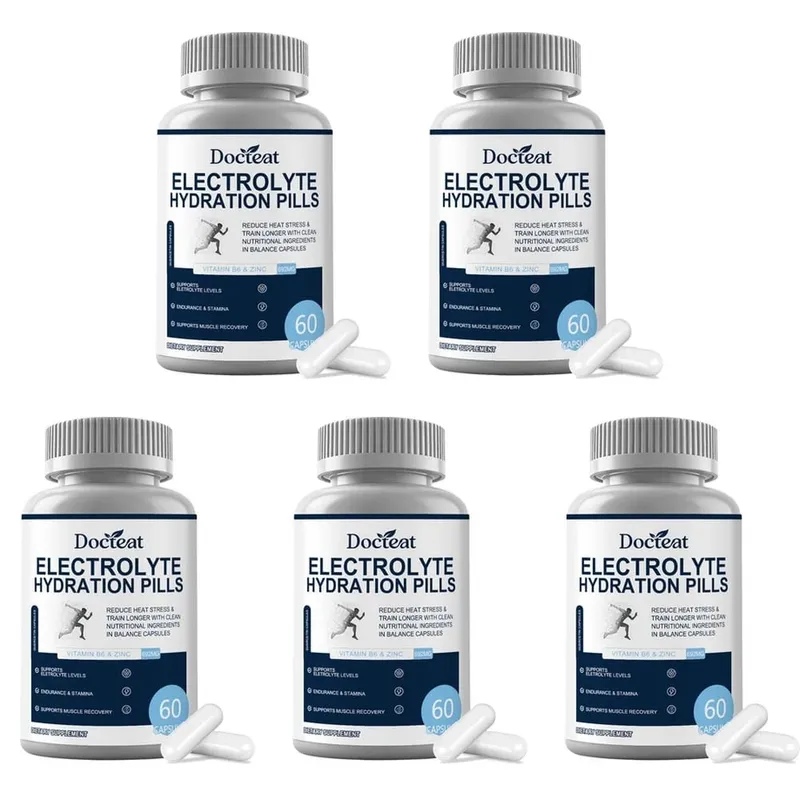 Electrolyte Hydration Capsules with Vitamin B6 & Zinc for Hydration Endurance & Muscle Recovery Support 60 Capsules — image 11