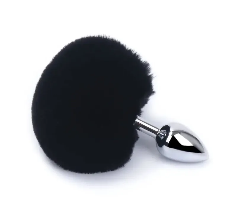 Aço inoxidável coelho cauda metal butt plug anal sexo brinquedo metal pelúcia anal plug massageador brinquedos sexuais para masturbador feminino — image 12