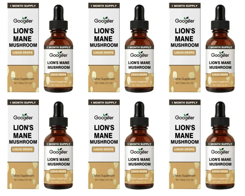 Googeer Lion's Mane Cogumelo Líquido Gotas de Memória e Suporte de Foco para Clareza Cognitiva Agilidade Mental Sem Álcool 30 ML — image 10