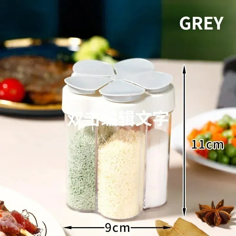 1 pçs tempero jar recipiente de plástico garrafa tempero organizador tempero acampamento ao ar livre seasonins recipientes cozinha gadget conjuntos — image 12
