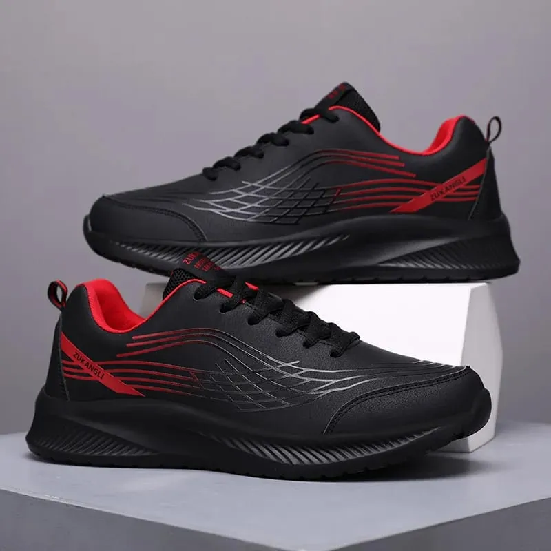 Size 38-47 High Quality Platform Sneakers Black Running Shoes for Men Waterproof Sneakers Men Wear-resistant Walking Sport Shoes