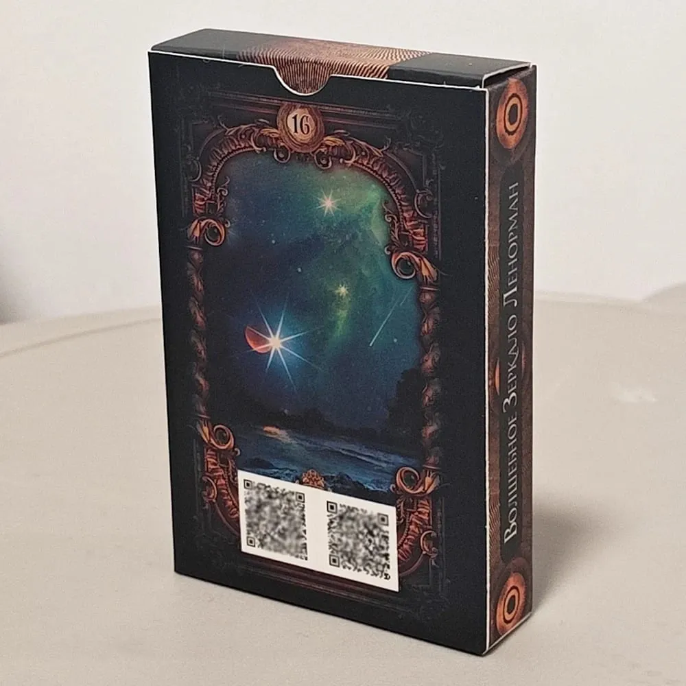 Magic Mirror Lenormand A Deluxe 40-Card Divination System (36 Pcs Lenormand Cards + 4 Extra Cards) in Russian Language 9*6cm