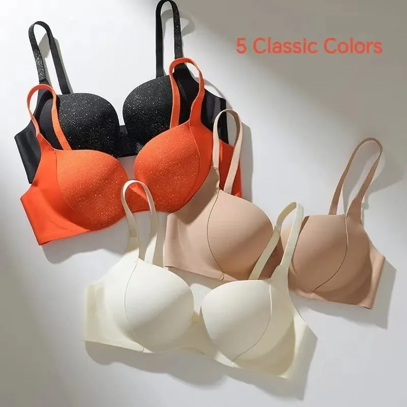 Sexy Rhinetone Push up Bra for Women with Adjustable Shoulder Straps Seamless Lifting Anti-sagging Lingerie — image 3