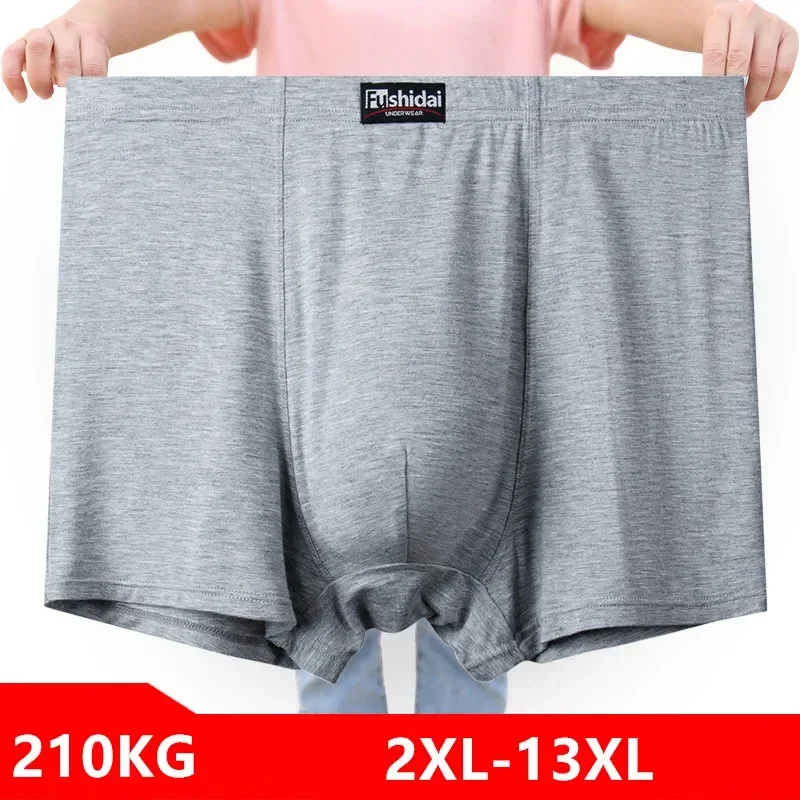 Boxershorts masculino calcinha modal 200kg macio 13xl roupa interior masculina plus size 12xl jumbo solto 9xl 5xl vermelho preto grandes boxers — image 22