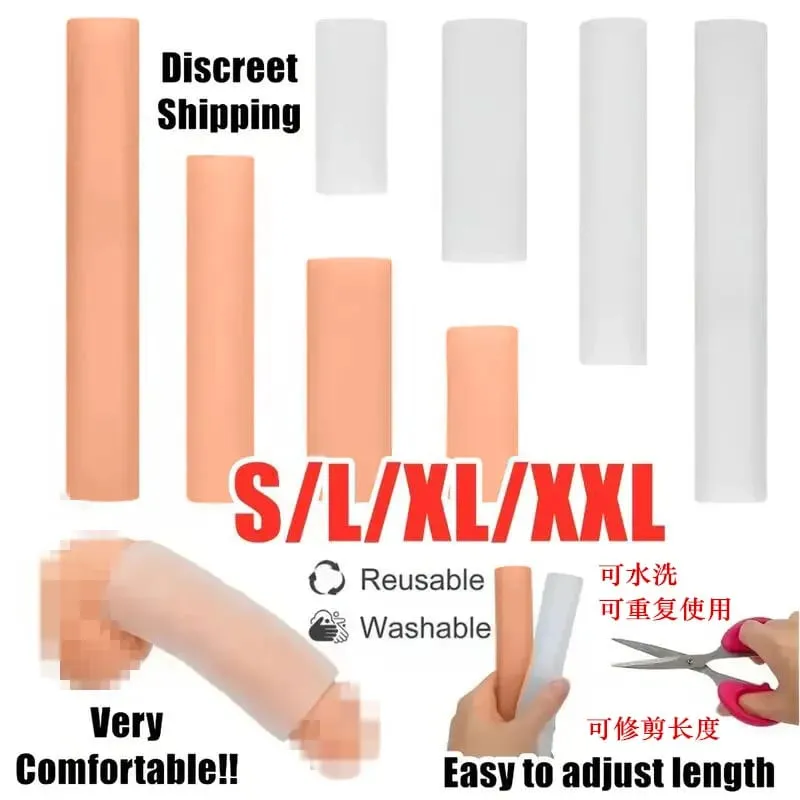 2025 New Penis Sleeves Silicone for Pene Extender Cover Soft Protect Glans Sex Accessories Vacuum Cup Pumps Extension Sext Toys — image 2
