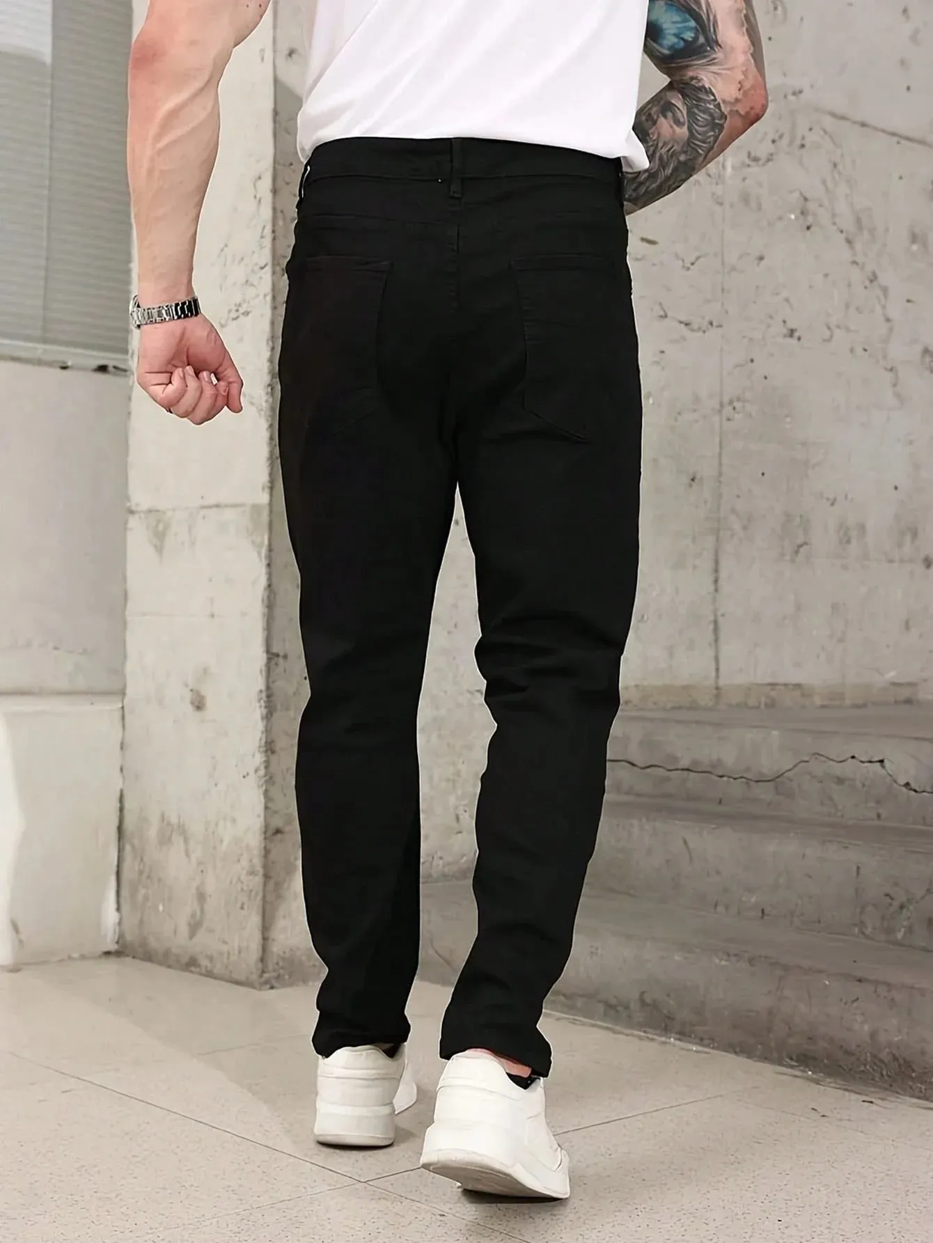 Black Slim Jeans Pant Man Original Drip Y2k Unisex Everyday Denim Pants No accessories or belts included — image 4