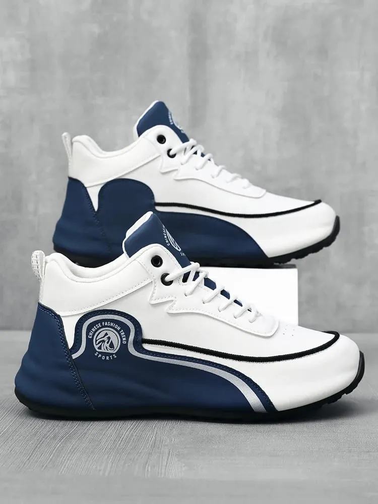 High-Top Casual Sneakers for Men Trendy Thick-Soled Dad Shoes Breathable Soft-Soled Non-Slip Versatile Men's Shoes Everyday Commuting Height-Increasing Sports Trendy Shoes 9