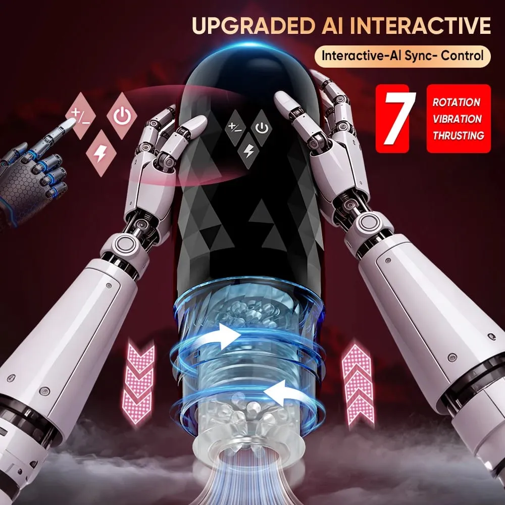 Thrusting Rotation Masturbator Cup for Men Penis Pump Blowjob Adult Sex Toy Stroker Piston Automatic Telescopic Male Mastubator