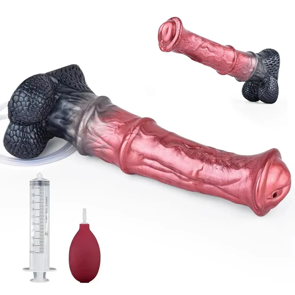 Squirting Horse Anal Dildos Monster Fake Penis G-Spot Stimulator Masturbation Butt Plug Cock Sex Toy For Women Men Flirting — image 1