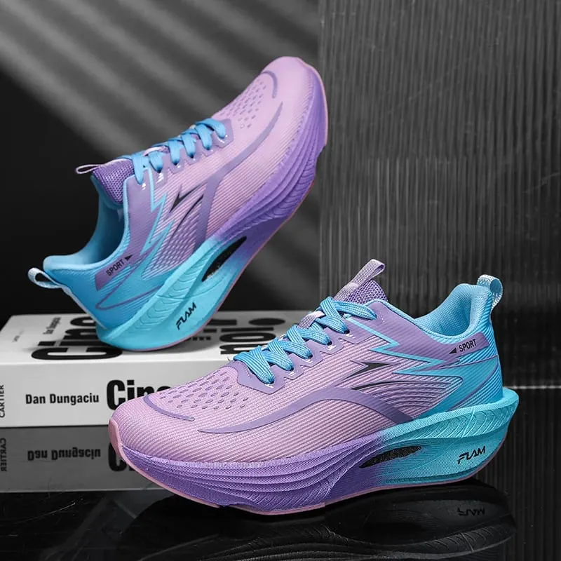 Marathon Men Sports Running Shoes Women's Carbon Board Air Cushion Breathable Athletic Lightweight Comfortable Nonskid Sneakers — image 6