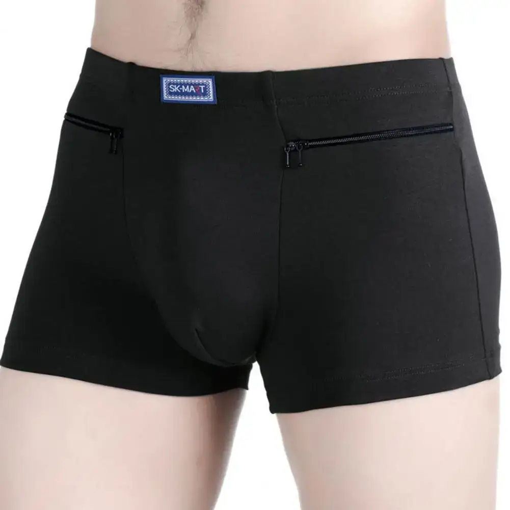 Bolsos masculinos roupa interior anti-roubo cuecas boxer sem costura elástica calcinha masculina de algodão u-bump shorts masculinos roupa diária — image 10