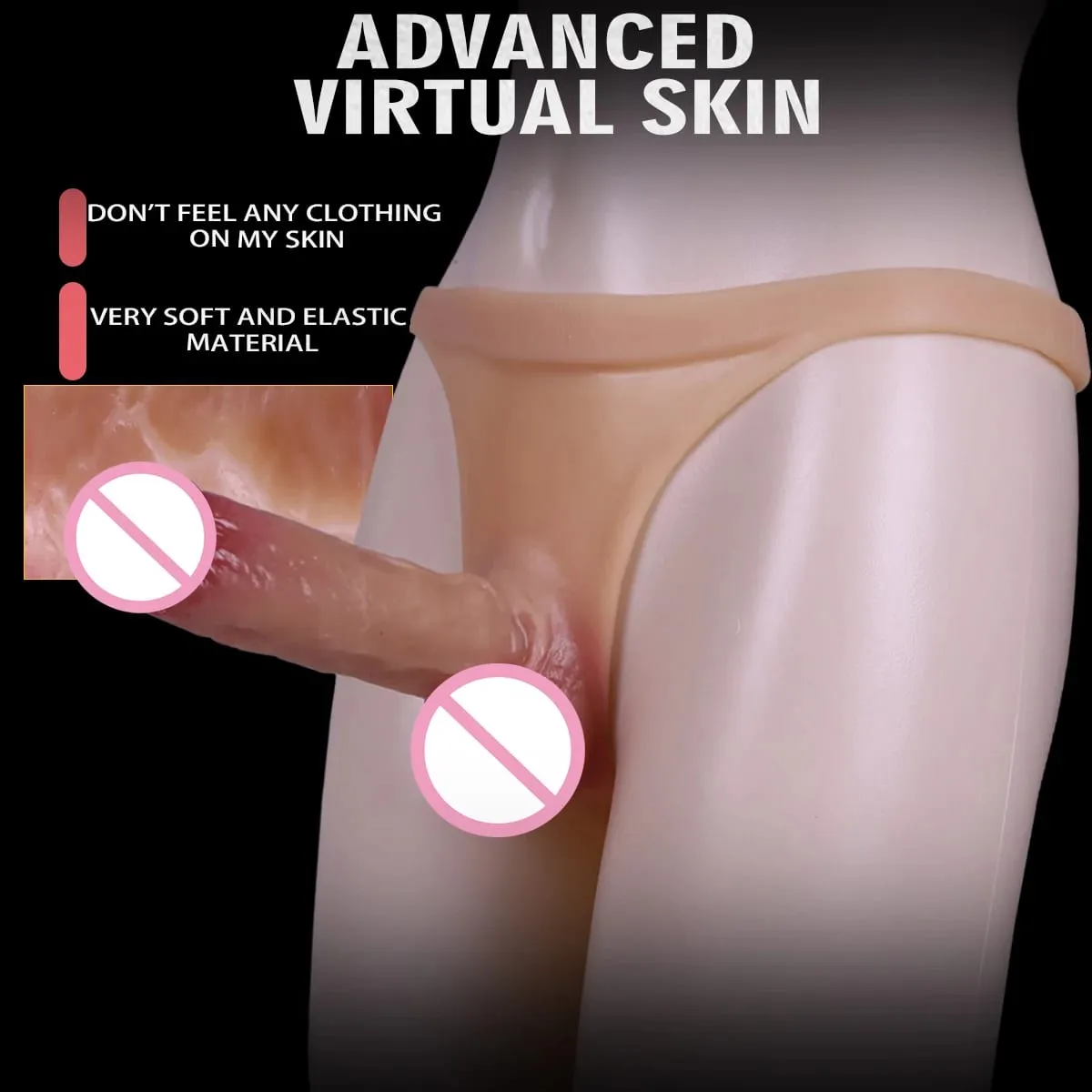 NEW Silicone Solid Hollow Dildo With Thongs Strap-On Penis Sleeve High Elasticity Cock Extender T-Back For Adult 18+ Men Sex Toy