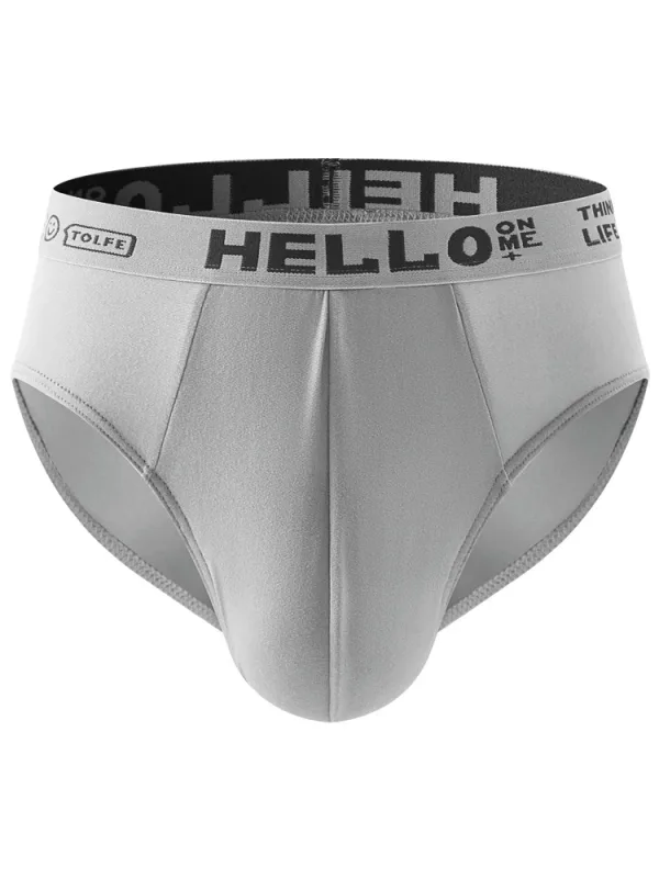 Hello 2-Pack Milk Silk Men's Briefs Seamless Breathable Quick Dry with Graphic Waistband Comfort Underwear Set — image 6