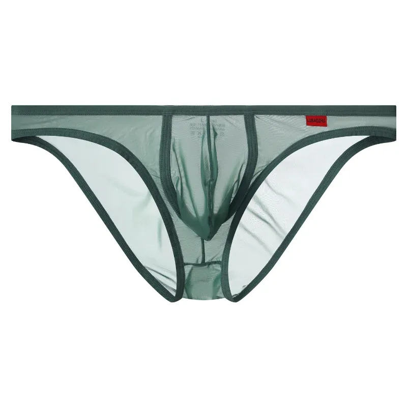 Men's Briefs Ultra-Thin Mesh Transparent Underwear Breathable Quick-Drying Low-Rise Sexy U Shaped Pouch Panties Tanga Slip — image 7