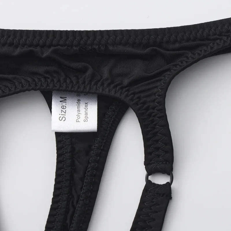 Sexy Men Underwear Thongs with Front Open Pouch Low Rise Fit High Elastic Stretch for Club Party 95%Polyester+5%Spandex — image 14