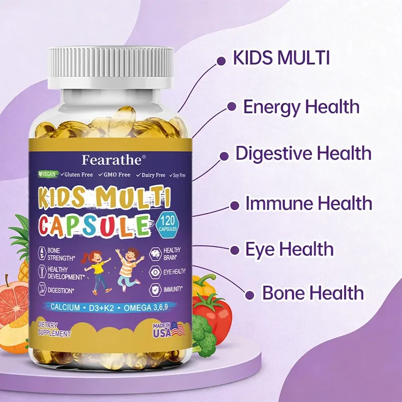 Kids Complete Nutrition Gummies na may Vitamin D3 Zinc at Iodine para sa Immune Support at Growth Support 60 Gummies — image 4