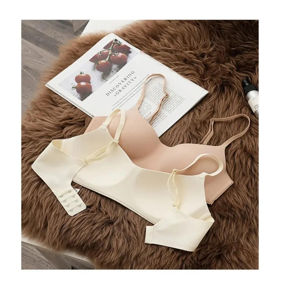 Soft Comfort Wireless Bra Breathable Fabric Thin Cup Push Up Bra Gathered Design Non-Wire Tube Top Bras Lingerie Beauty — image 3