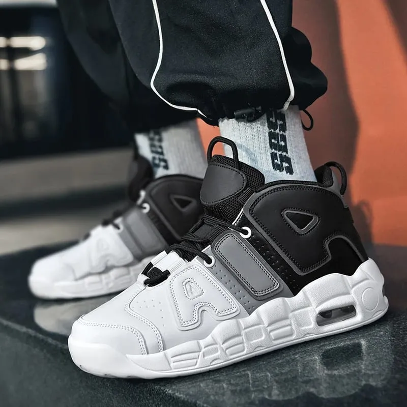 New Large-sized High-top Men's Shoes Lightweight and Anti-slip Air Cushioned Sports Running Shoes Casual Basketball Shoes — image 5