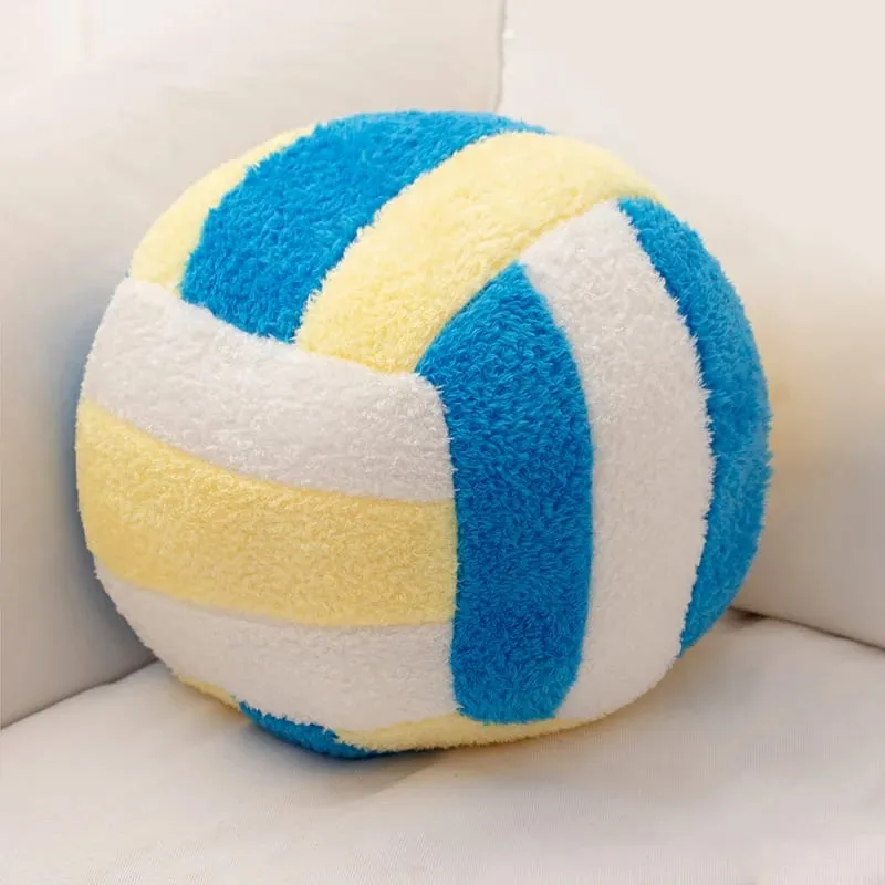 24cm Volleyball Stuffed Pillow Cushion Colored Plush Toy Balls Winter Soft Stuffed Plushies Sports Theme Gifts Boys Girls Favor — image 3