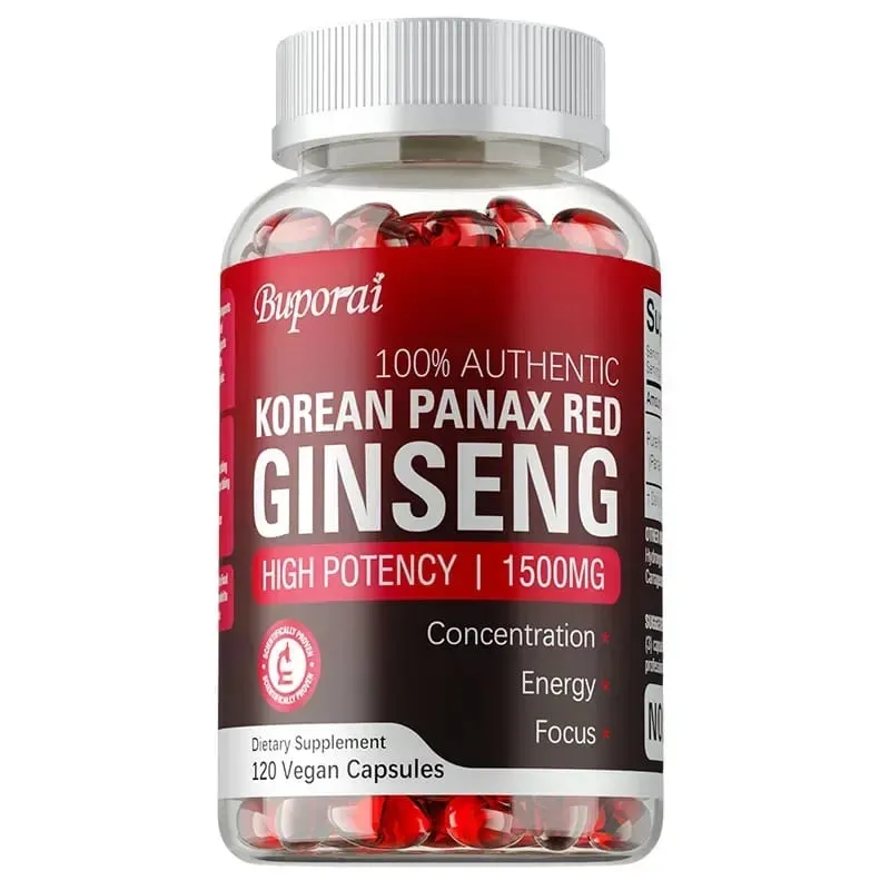 Korean Red Panax Ginseng Capsules - Sinusuportahan ang Pangkalahatang Kalusugan at Pagganap Nagpapabuti ng Mental Focus at Vitality at Nagpapalakas ng Enerhiya — image 10