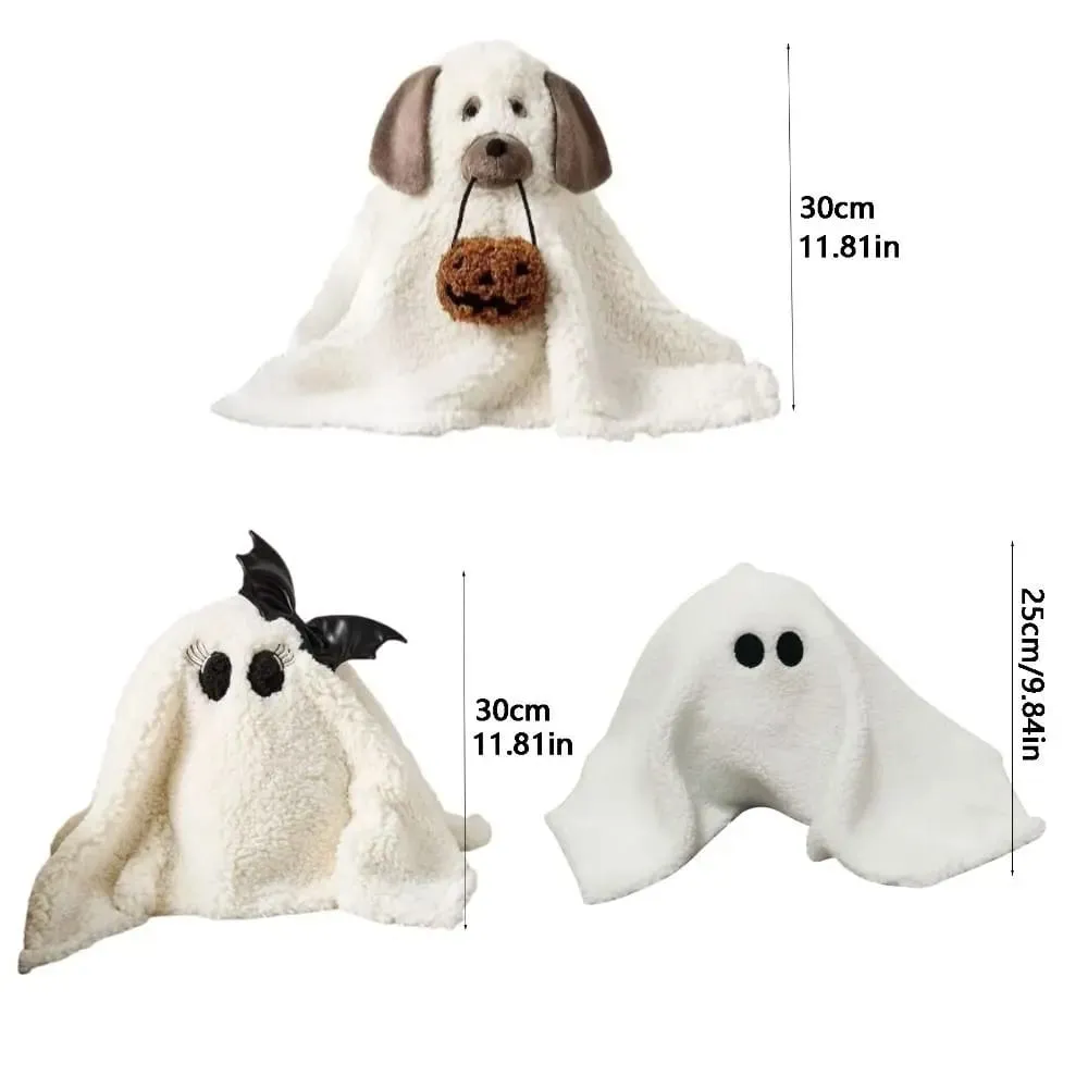 Fun Cute Ghost Dog Pillow White PP Cotton Halloween Gift Room Decoration Bat Throw Pillow Bedroom — image 7