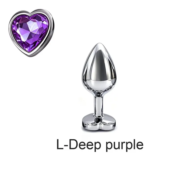 5 Sizes Metal Anal Plug Set with Heart Base Smooth Prostate Massage Butt Plug Sex Toys for Men Women Couples