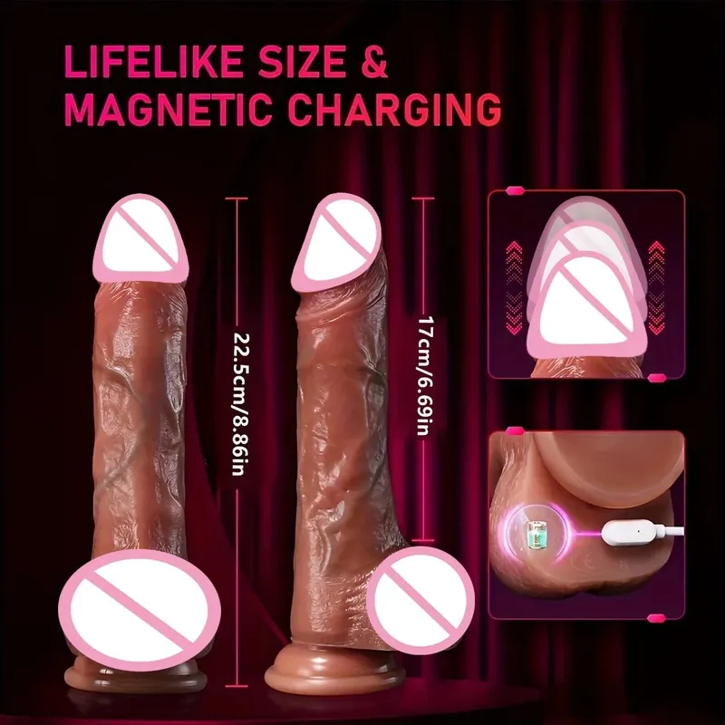 Vibrador realista vibrador grande pênis penetração anal adulto brinquedos sexuais para vibração anal aquecimento pau vibradores para masturbação feminina — image 10