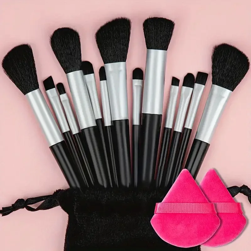 13Pcs Makeup Brushes Tool Set Cosmetic Powder Eye Shadow Foundation Blush Blending Beauty Make Up Brush For Makeup Starters Gift — image 25
