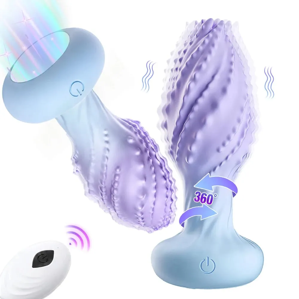 360° Rotation Wiggle Remote Control Vibrator Butt Plug for Men Prostate Massager Gay Anal Vibrator Anal Plug Adults Sex Toys — image 1