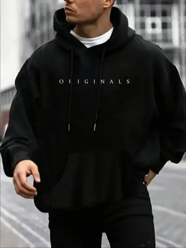 Trendy, Casual, Fashionable, Loose, ORIGINALS Letter Printed Long-Sleeved Men's and Women's Hooded Sweatshirt, Warm Pullover — image 14