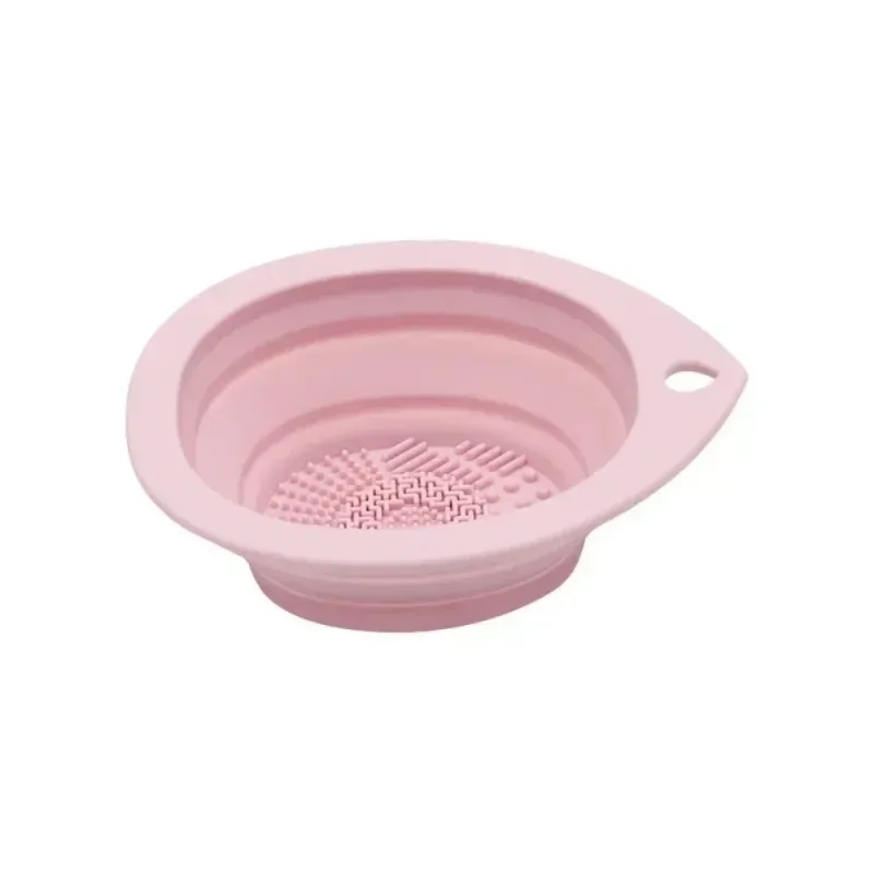 Soft Silicone Folding Makeup Brush Cleaning Bowl Powder Puff Cleaner Eyeshadow Brushes Wash Clean Mat Beauty Tools Scrubber Box