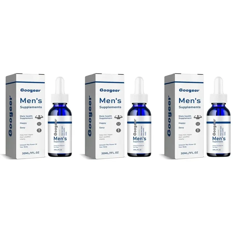 Men's Supplements Drops with Panax Ginseng Ginkgo Biloba Grape Seed and Vitamin B12 for Energy & Daily Vitality Support 30 ML